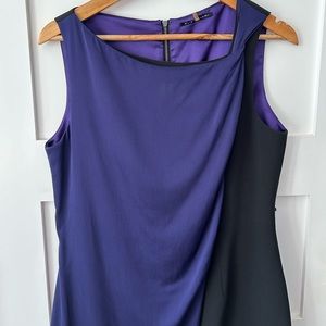 Elie Tahari black and purple dress - size 8